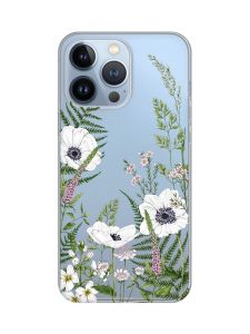Прозорий чохол на Apple iPhone 13 Pro :: Квіти польові (принт 363)