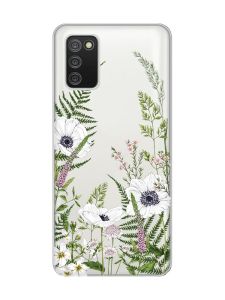 Прозорий чохол для Samsung Galaxy A02s :: Квіти польові (принт 363)