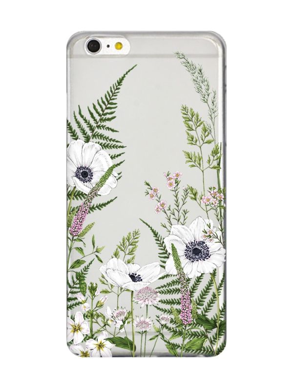 Прозорий чохол на iPhone 6+/6 Plus :: Квіти польові (принт 363)