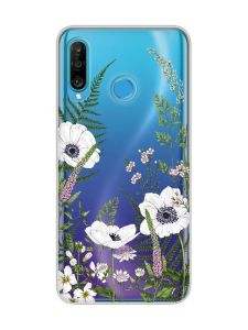 Прозорий чохол на Huawei P30 Lite :: Квіти польові (принт 363)