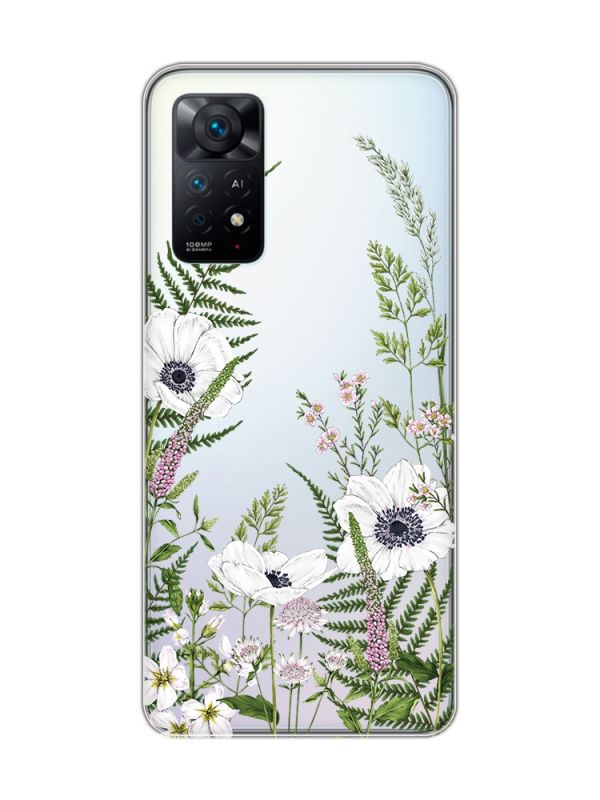 Прозорий чохол на Xiaomi Redmi Note 11 Pro :: Квіти польові (принт 363)