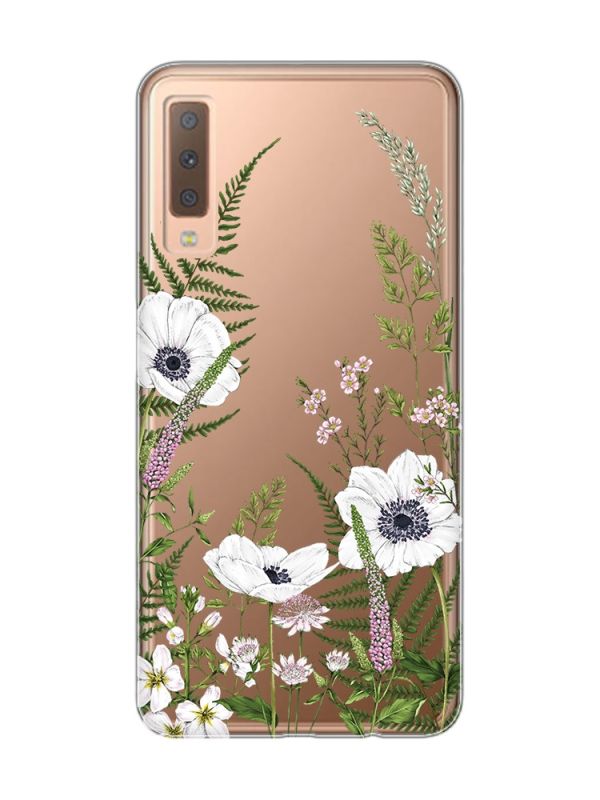 Прозорий чохол на Samsung Galaxy A7(2018) A750 :: Квіти польові (принт 363)