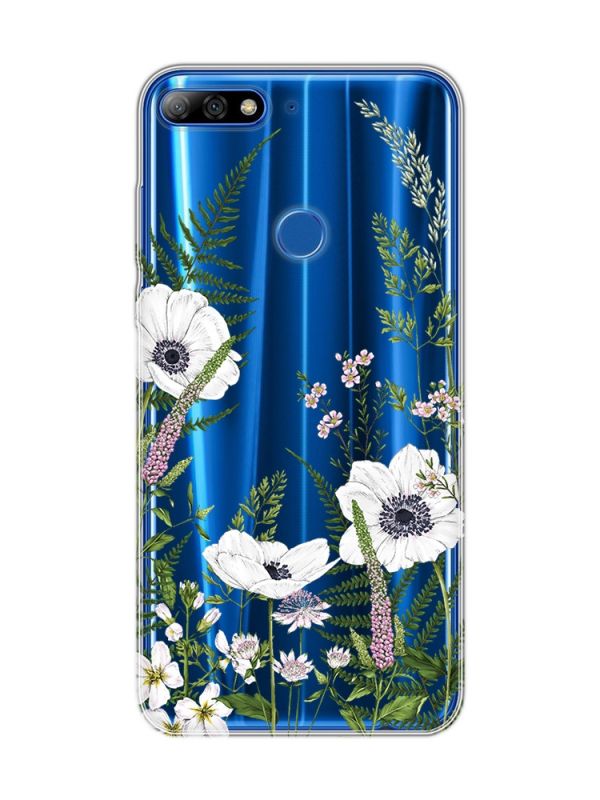 Прозорий чохол на Huawei Y7 (2018)/Y7 prime (2018) :: Квіти польові (принт 363)