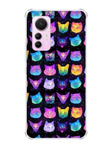 Чохол з потовщеними кутами на Xiaomi 12 Lite :: Котики Фон (принт 362)