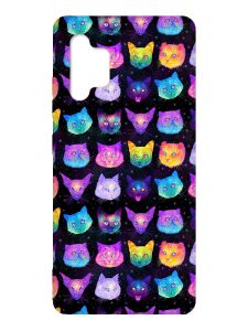 Матовий чохол з червоними боками на Samsung Galaxy A32 :: Котики Фон (принт 362)