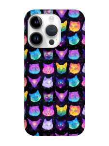 Матовий чохол з чорними боками на iPhone 14 Pro :: Котики Фон (принт 362)