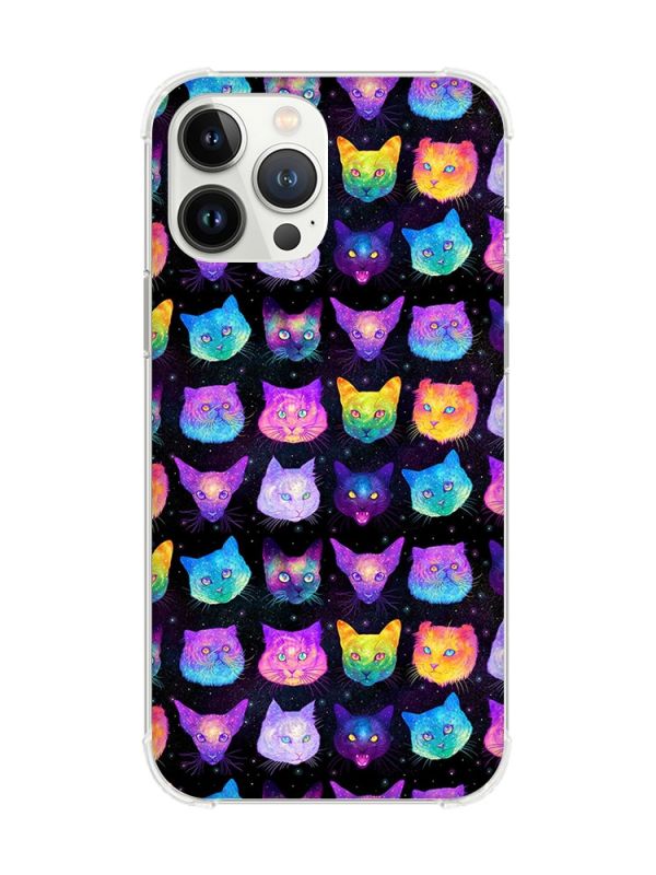 Чохол із потовщеними кутами на iPhone 14 Pro :: Котики Фон (принт 362)