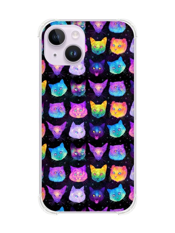 Чохол із потовщеними кутами на iPhone 14 :: Котики Фон (принт 362)