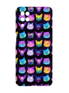 Матовий чохол з рожевими боками на Samsung Galaxy A12 :: Котики Фон (принт 362)