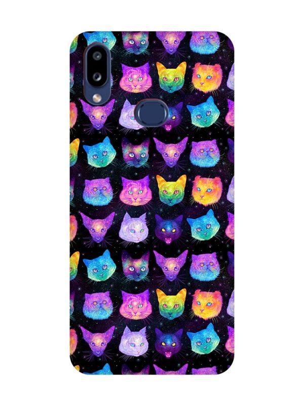 Матовий чохол з червоними боками на Samsung Galaxy A10s (A107) :: Котики Фон (принт 362)
