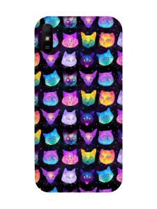 Матовий чохол з червоними боками на Xiaomi Redmi 9A :: Котики Фон (принт 362)