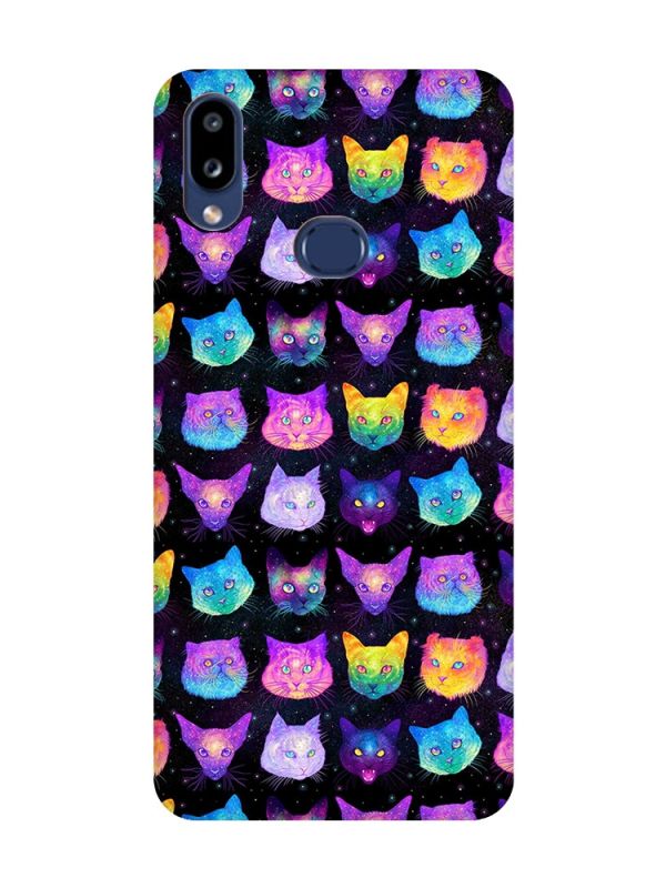 Матовий чохол з рожевими боками на Samsung Galaxy A10s (A107) :: Котики Фон (принт 362)