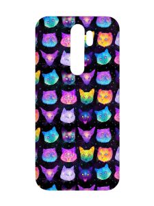 Матовий чохол з рожевими боками на Xiaomi Redmi Note 8 Pro :: Котики Фон (принт 362)