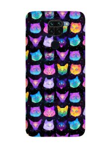 Матовий чохол з рожевими боками на Xiaomi Redmi Note 9 :: Котики Фон (принт 362)