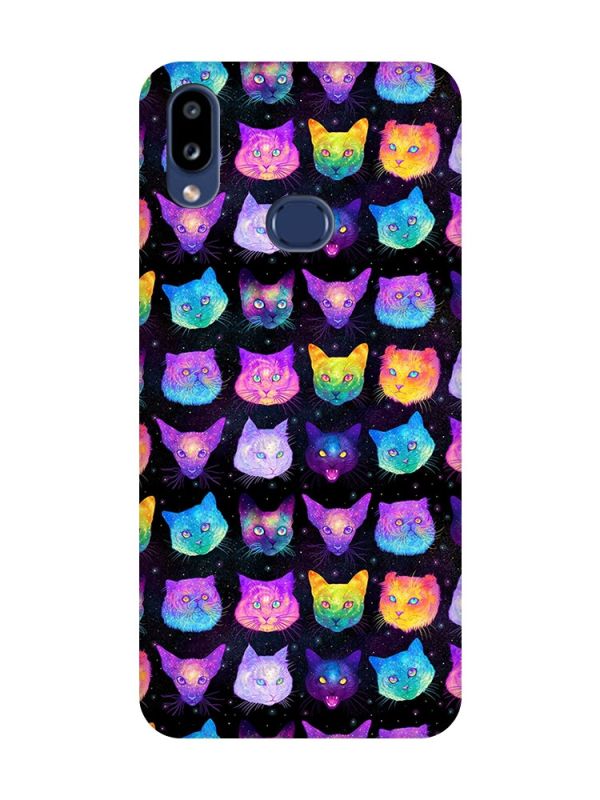 Матовий чохол з чорними боками на Samsung Galaxy A10ѕ A107 :: Котики Фон (принт 362)