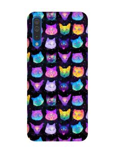 Матовий чохол з чорними боками на Samsung Galaxy A50 (2019) A505/A30s :: Котики Фон (принт 362)