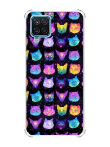 Чохол з потовщеними кутами на Samsung A12 4G :: Котики Фон (принт 362)