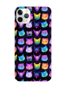 Матовий чохол з червоними боками на iPhone 11 Pro Max (6.5) :: Котики Фон (принт 362)