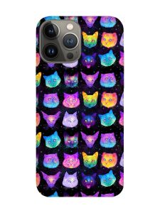 Матовий чохол з червоними боками на iPhone 13 Pro :: Котики Фон (принт 362)