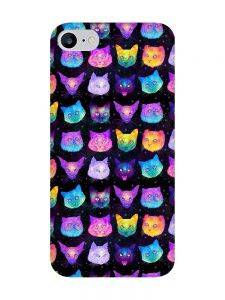 Матовий чохол з чорними боками на iPhone 7 / 8 :: Котики Фон (принт 362)