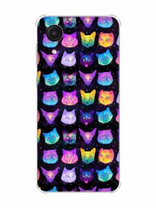 Чохол з потовщеними кутами на Samsung Galaxy A03 Core/A032 :: Котики Фон (принт 362)