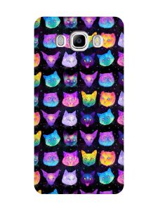 Матовий чохол з рожевими боками на Samsung Galaxy J7(2016) J710 :: Котики Фон (принт 362)