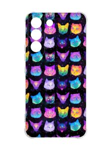 Чохол із потовщеними кутами на Samsung Galaxy S22 :: Котики Фон (принт 362)