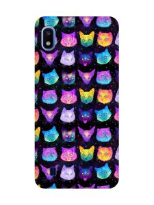Матовий чохол з чорними боками на Samsung Galaxy A10 (2019) A105 :: Котики Фон (принт 362)
