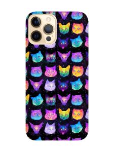 Матовий чохол з рожевими боками на iPhone 12 Pro Max :: Котики Фон (принт 362)