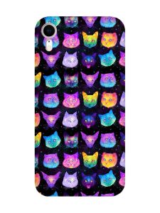 Матовий чохол з рожевими боками на iPhone XR :: Котики Фон (принт 362)