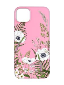 Матовий рожевий чохол на Apple iPhone 14 Plus :: Квіти польові (принт 363)