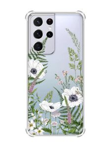 Чохол з потовщеними кутами на Samsung Galaxy S21 Ultra :: Квіти польові (принт 363)