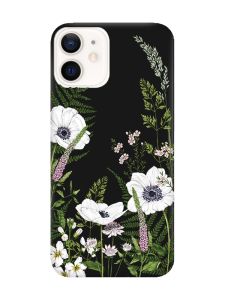 Матовий чорний чохол на Apple iPhone 12 / 12 Pro (6.1) :: Квіти польові (принт 363)