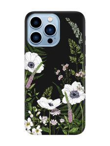 Матовий чорний чохол на Apple iPhone 13 Pro Max :: Квіти польові (принт 363)