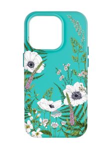 Матовий бірюзовий чохол на Apple iPhone 14 Pro Max :: Квіти польові (принт 363)