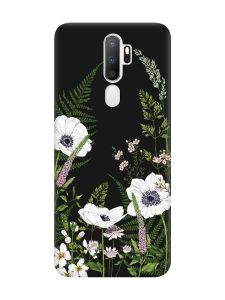 Матовий чорний чохол на Oppo A5 :: Квіти польові (принт 363)