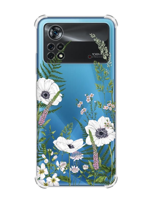 Чохол з потовщеними кутами на Xiaomi Poco X4 Pro 5G :: Квіти польові (принт 363)