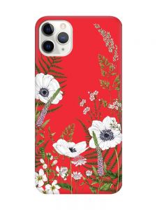 Матовий червоний чохол на iPhone 11 Pro Max (6.5) :: Квіти польові (принт 363)