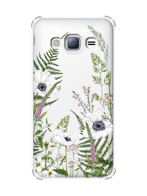 Чохол з потовщеними кутами на Samsung Galaxy J3(2016) J310 :: Квіти польові (принт 363)