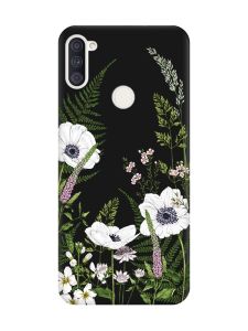 Матовий чорний чохол на Samsung Galaxy A11 :: Квіти польові (принт 363)