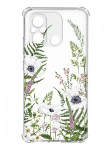 Чохол з потовщеними кутами на Xiaomi Redmi 12C :: Квіти польові (принт 363)