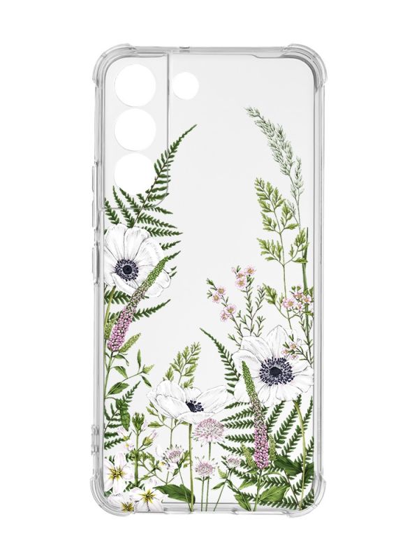 Чохол із потовщеними кутами на Samsung Galaxy S22 :: Квіти польові (принт 363)