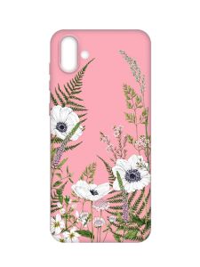 Матовий рожевий чохол на Samsung Galaxy A04 :: Квіти польові (принт 363)