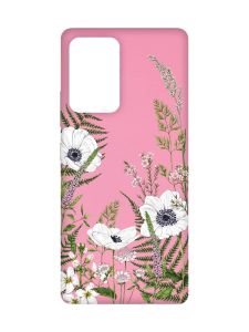 Матовий рожевий чохол на Samsung Galaxy A52 :: Квіти польові (принт 363)