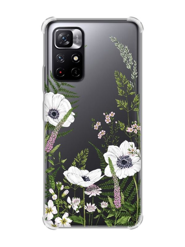 Чохол з потовщеними кутами на Xiaomi Redmi Note 11 5G :: Квіти польові (принт 363)