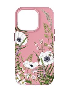 Матовий рожевий чохол на Apple iPhone 14 Pro Max :: Квіти польові (принт 363)