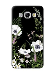 Матовий чорний чохол на Samsung Galaxy J5(2016) J510 :: Квіти польові (принт 363)