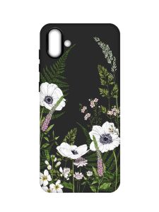 Матовий чорний чохол на Samsung Galaxy A04 :: Квіти польові (принт 363)
