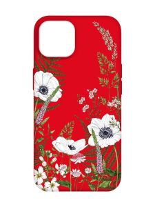 Матовий червоний чохол на Apple iPhone 14 :: Квіти польові (принт 363)