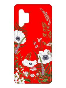 Матовий червоний чохол на Samsung Galaxy A32 :: Квіти польові (принт 363)